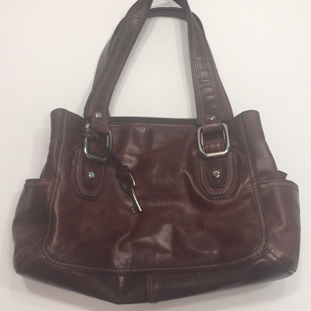 Fossil Dark Brown Leather Purse Bag